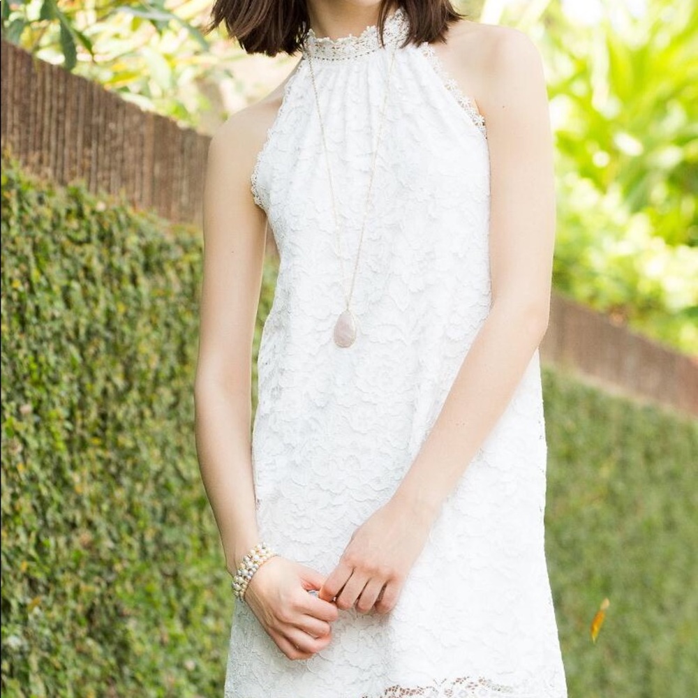 Melody Lace Halter Dress